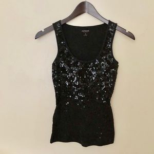 EXPRESS black sequin top